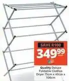 Checkers Deluxe - quality foldable clothes dryer offer
