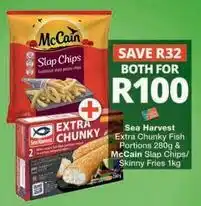 Checkers Mccain - sea harvest extra chunky fish portions & slap chips offer