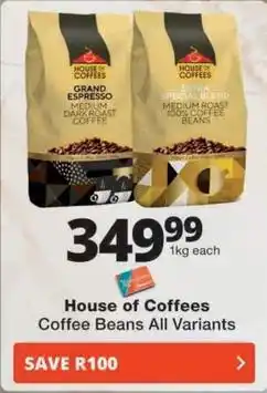 Checkers Coffee beans offer
