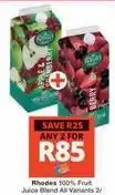 Checkers Rhodes - 100% fruit juice blend offer