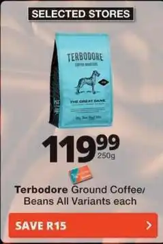 Checkers Ground coffee/beans offer