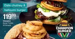 Checkers Champion - date chutney & halloumi burger offer