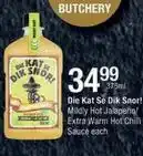 Checkers Die kat se dik snor! mildly hot jalapeño/ extra warm hot chilli sauce offer