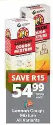 Checkers Lennon - cough mixture offer
