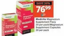 Checkers Magnesium supplement fizzy / magnesium supplement capsules offer