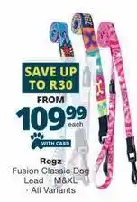 Checkers Fusion - classic dog lead offer
