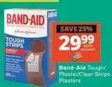 Tough/plastic/clear strips plasters