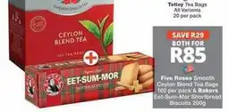 Checkers Tetley - ceylon blend tea bags & shortbread biscuits offer