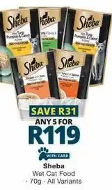 Checkers Sheba - wet cat food offer