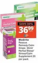 Checkers Rescue remedy calm drops offer
