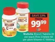 Checkers Zinc+c tablets and vitamin c 1000mg offer