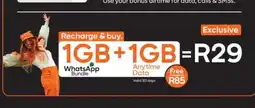 Checkers 1gb + 1gb anytime data offer