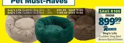 Checkers Cuddler dog bed offer