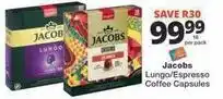 Checkers Jacobs - lungo/espresso coffee capsules offer