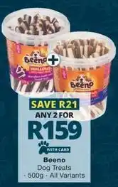 Checkers Beeno - dog treats offer