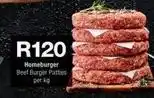 Checkers Homeburger beef burger patties offer