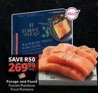 Checkers Rainbow - frozen trout portions offer