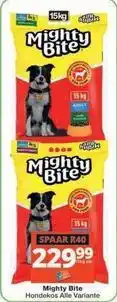 Checkers Mighty bite dog food offer