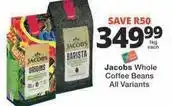 Checkers Jacobs - whole coffee beans all variants offer