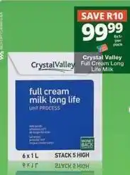 Checkers Crystal valley - full cream long life milk offer