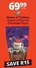 Checkers Hug-in-a mug hot chocolate pouch offer
