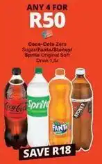 Checkers Coca cola - coca-cola zero sugar/fanta/stoney/sprite original soft drink offer