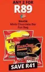Checkers Nestlé - minis chocolate bar fun bag offer