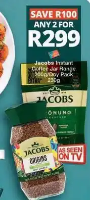 Checkers Jacobs - instant coffee jar range offer