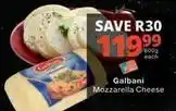 Checkers Galbani - mozzarella cheese offer