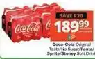 Checkers Coca cola - original taste/no sugar/fanta/sprite/stoney soft drink offer