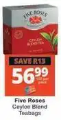 Checkers Five roses - ceylon blend teabags offer