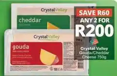 Checkers Crystal valley - gouda/cheddar cheese offer