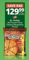Checkers Dr. oetker - ital frozen pizza classic margherita pizzas offer