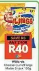 Checkers Willards - cheese curls/flings maize snack offer