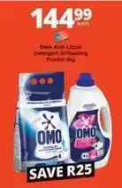 Checkers Omo - auto liquid detergent 3d/washing powder 4kg offer