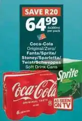 Checkers Coca cola - soft drink cans offer