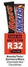 Checkers Snickers - bounty/twix/snickers/mars chocolate bar countlines offer