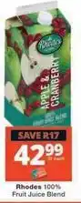 Checkers Rhodes - 100% fruit juice blend offer