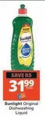 Checkers Sunlight - original dishwashing liquid offer