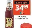 Checkers All gold - tomato sauce offer