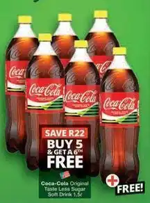 Checkers Coca cola - coca-cola original taste less sugar soft drink offer