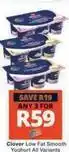 Checkers Clover - low fat smooth yoghurt offer