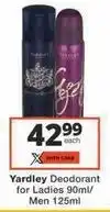Checkers Yardley - deodorant offer