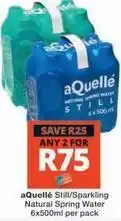 Checkers Aquelle - natural spring water offer