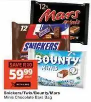 Checkers Mars - minis chocolate bars bag offer