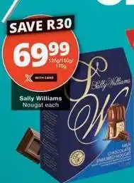 Checkers Sally williams - milk chocolate enrobed nougat offer