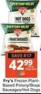 Checkers Fry's - frozen plant-based polony/braai sausages/hot dogs offer