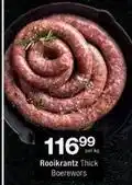 Checkers Rooikrantz thick boerewors offer