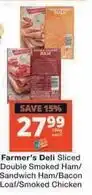 Checkers Sliced double smoked ham/sandwich ham/bacon loaf/smoked chicken offer