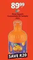 Checkers Oros - squash concentrate offer